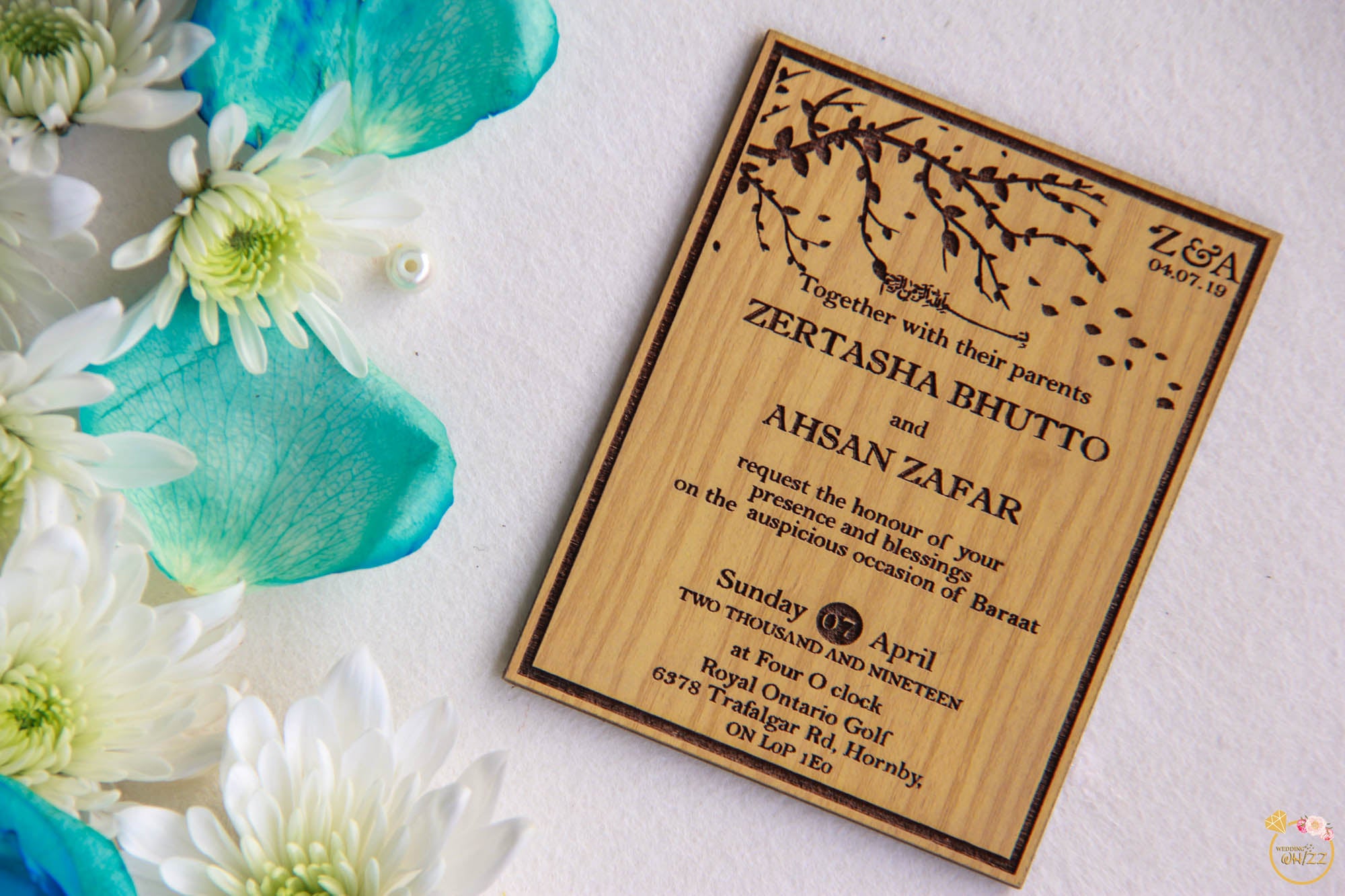 Wooden Invitation Card weddingwhizzco