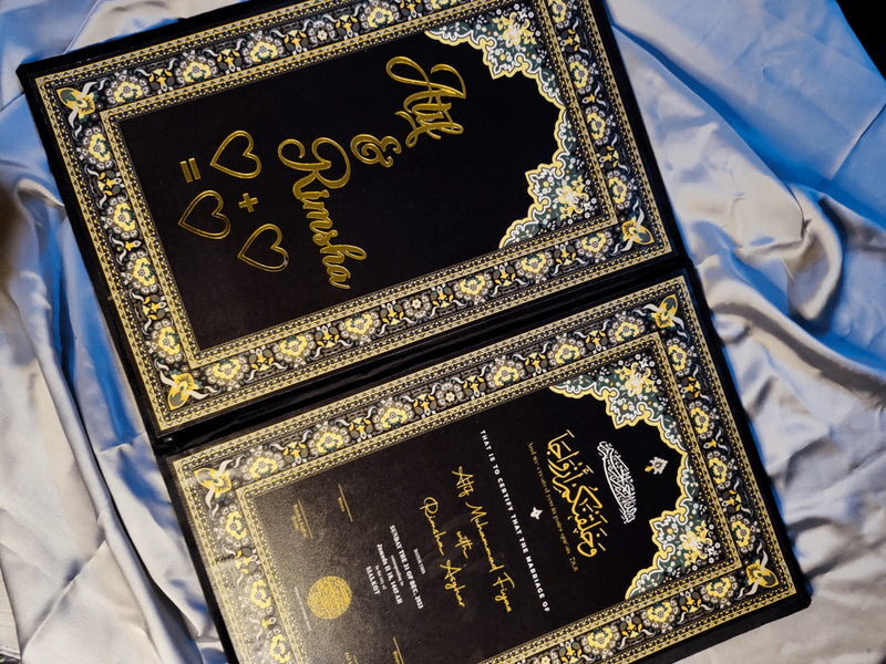 Nikkah Nama Booklet | Black