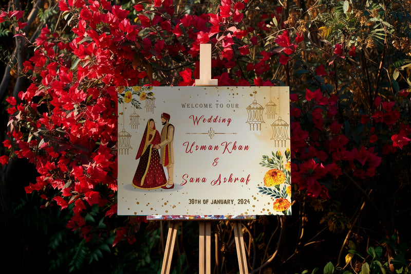 Rosy | Baraat Welcome Board