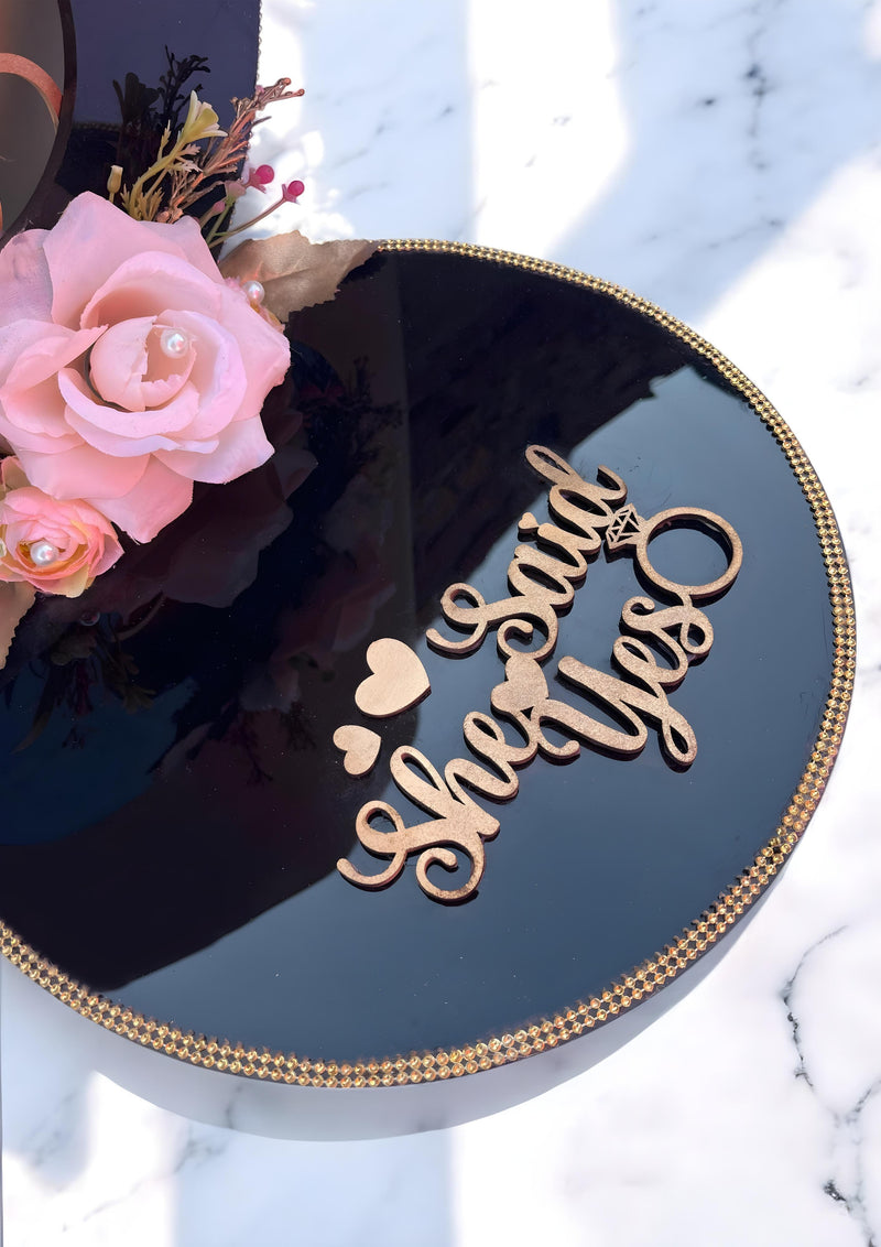 Floral Acrylic Ring Tray