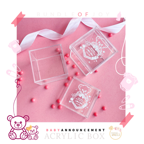 Baby Announcement Acrylic boxes