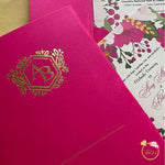 Front Open Gold Foiling Envelope with a Digital Invite