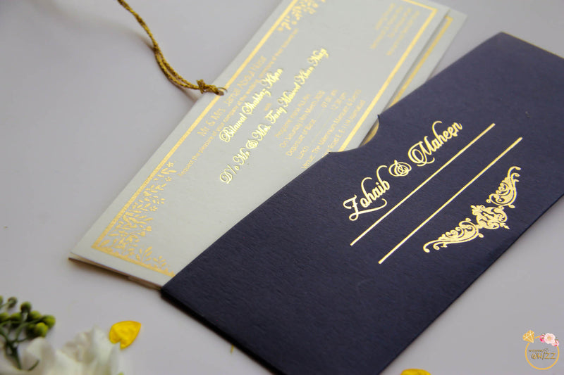 Gold Foil Names Envelope Wedding Invite - Foil Printing