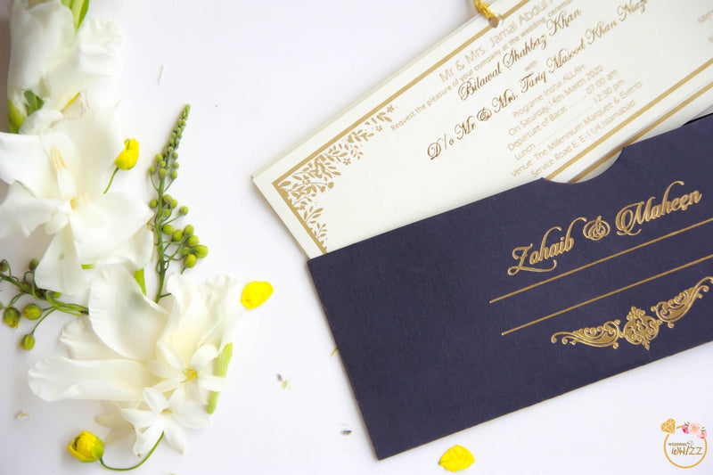 Gold Foil Names Envelope Wedding Invite - Foil Printing