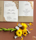 Luxury Gold Tri Fold Foil Printed Invite