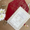 Maroon envelope with Foil Printed inner and Foil Printed Insert