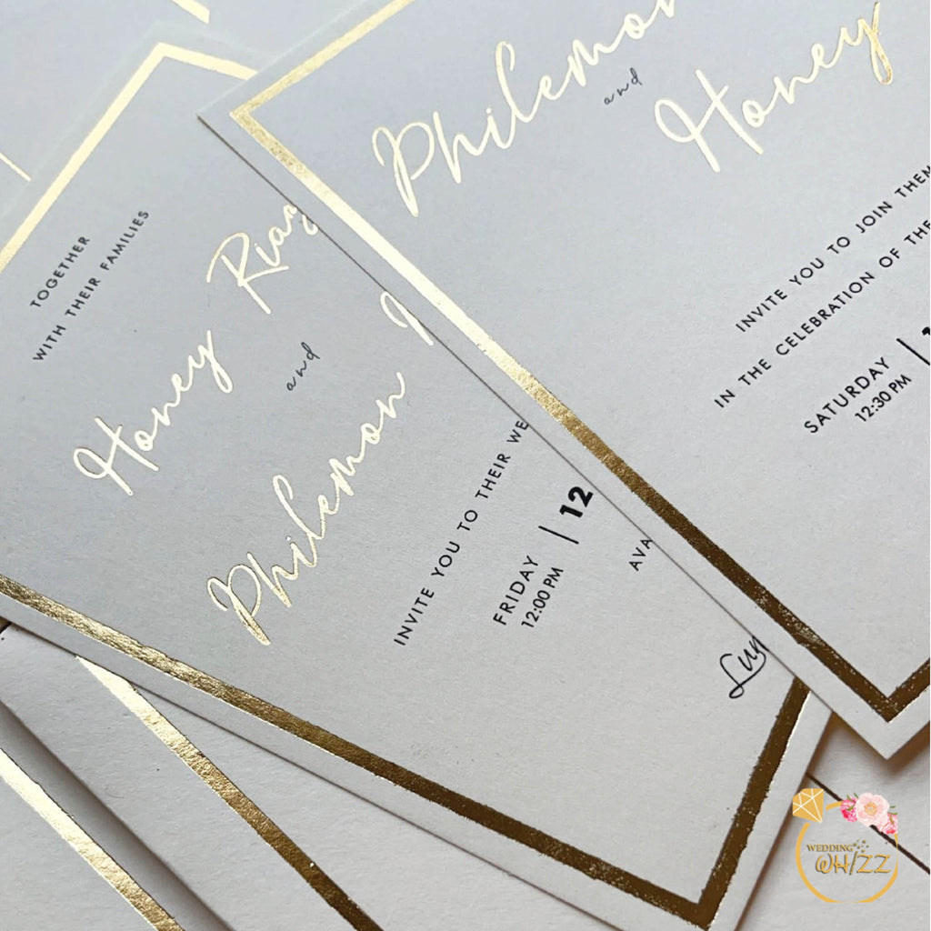 Simple Foil Printed Invite