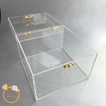 Square Acrylic Box with Hook - 7 x 7 x 5 - 1 piece