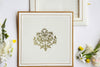 White Base with Foil Motif Booklet Invite