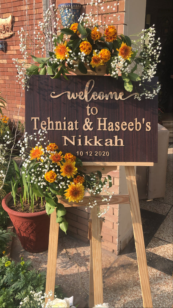 Wooden Welcome Board